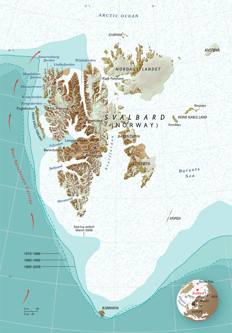 svalbard soulagement carte